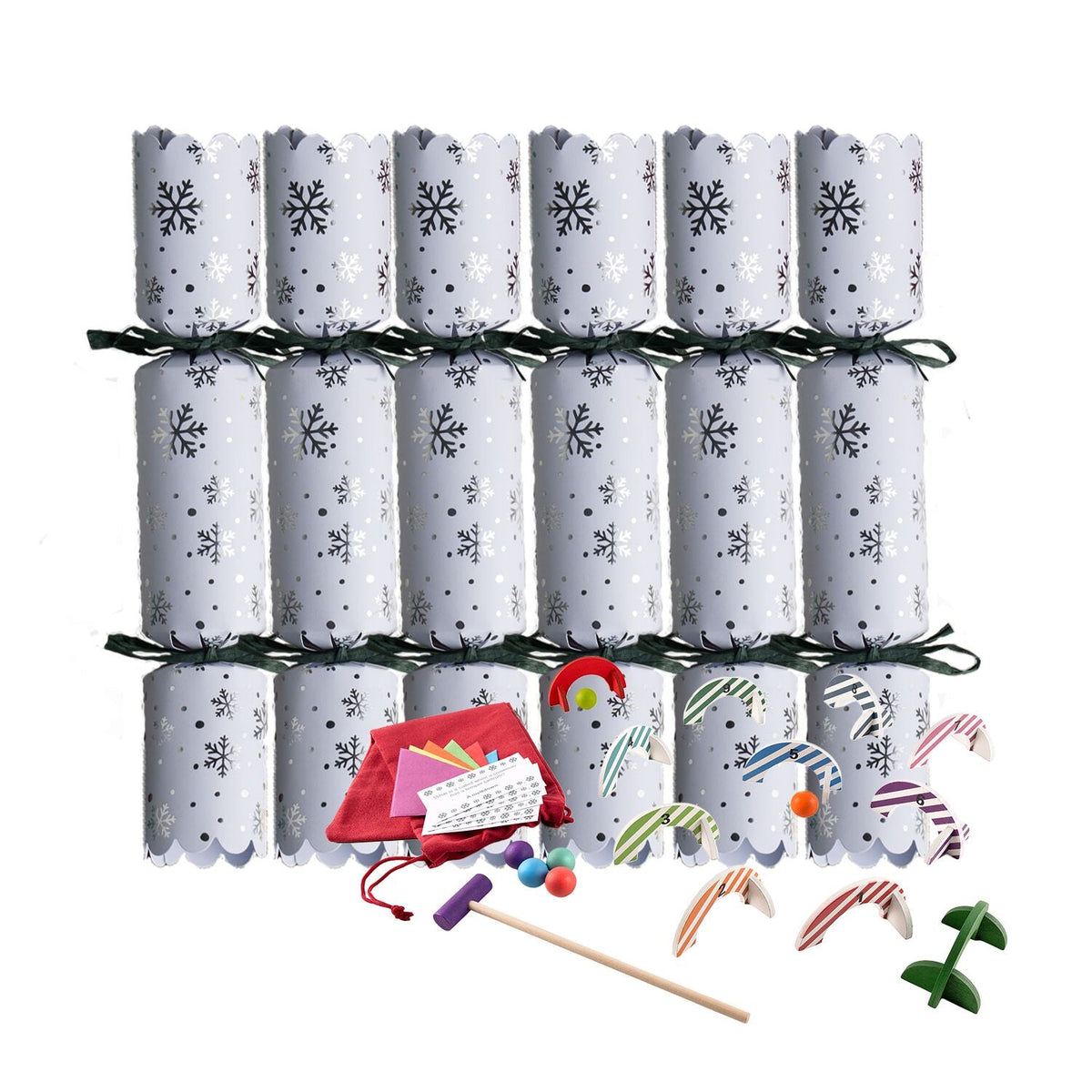 Lakeland Tabletop Croquet Christmas Crackers - Pack of 6