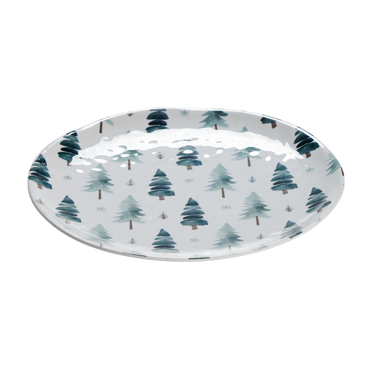 Frosted Woodland Square Melamine Serving Platter