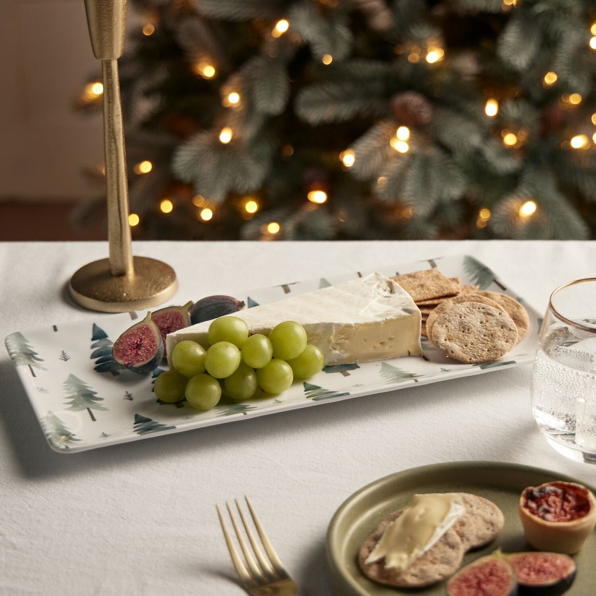 Frosted Woodland Rectangle Melamine Platter