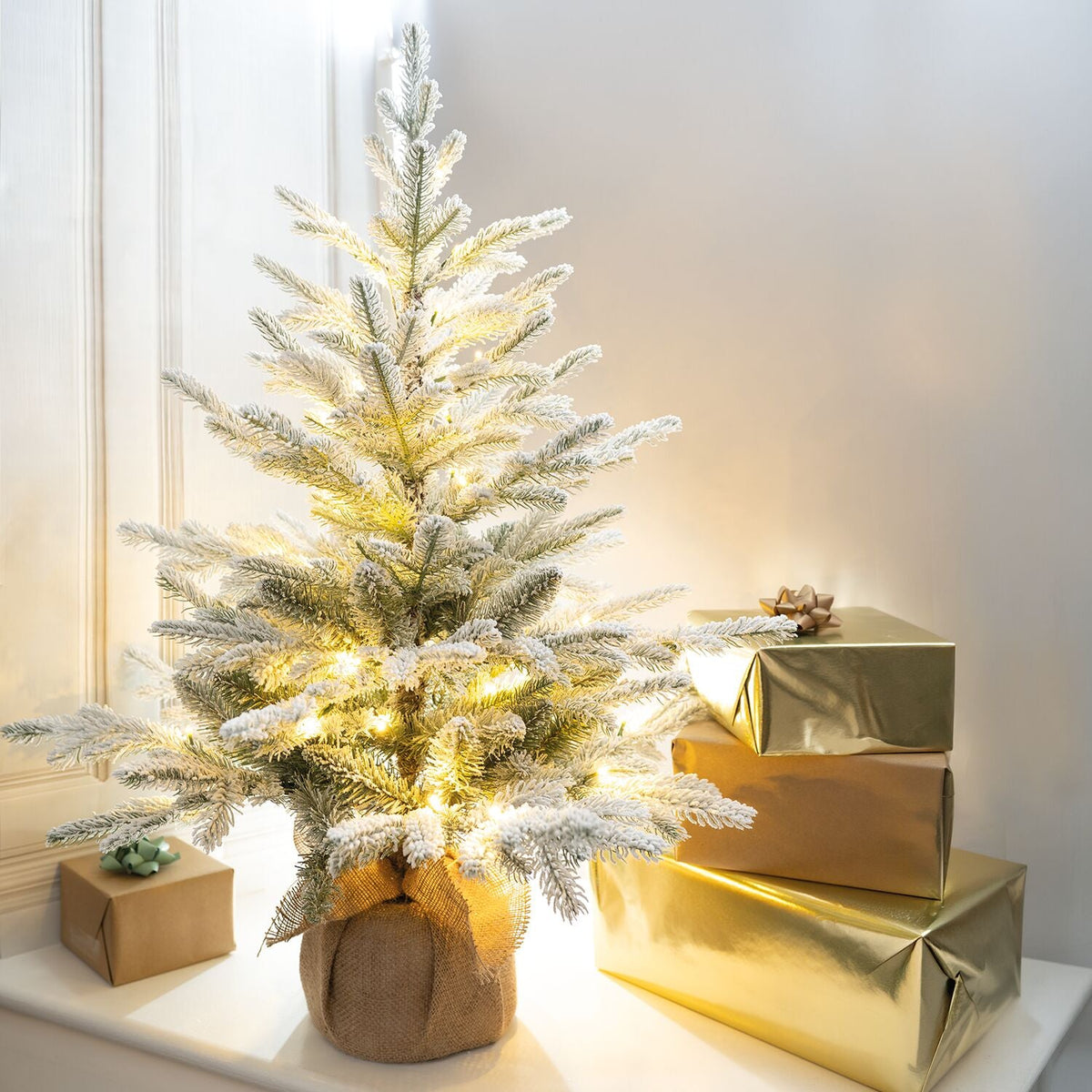 Lakeland White Pre-Lit Christmas Tree 3ft