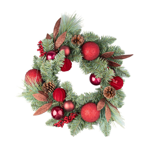 Lakeland Red and Green Wreath 60cm