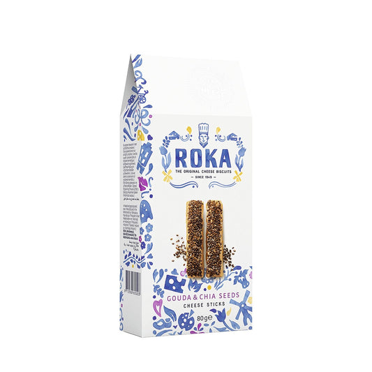 ROKA Gouda Cheese Sticks with Chia Seeds 80g