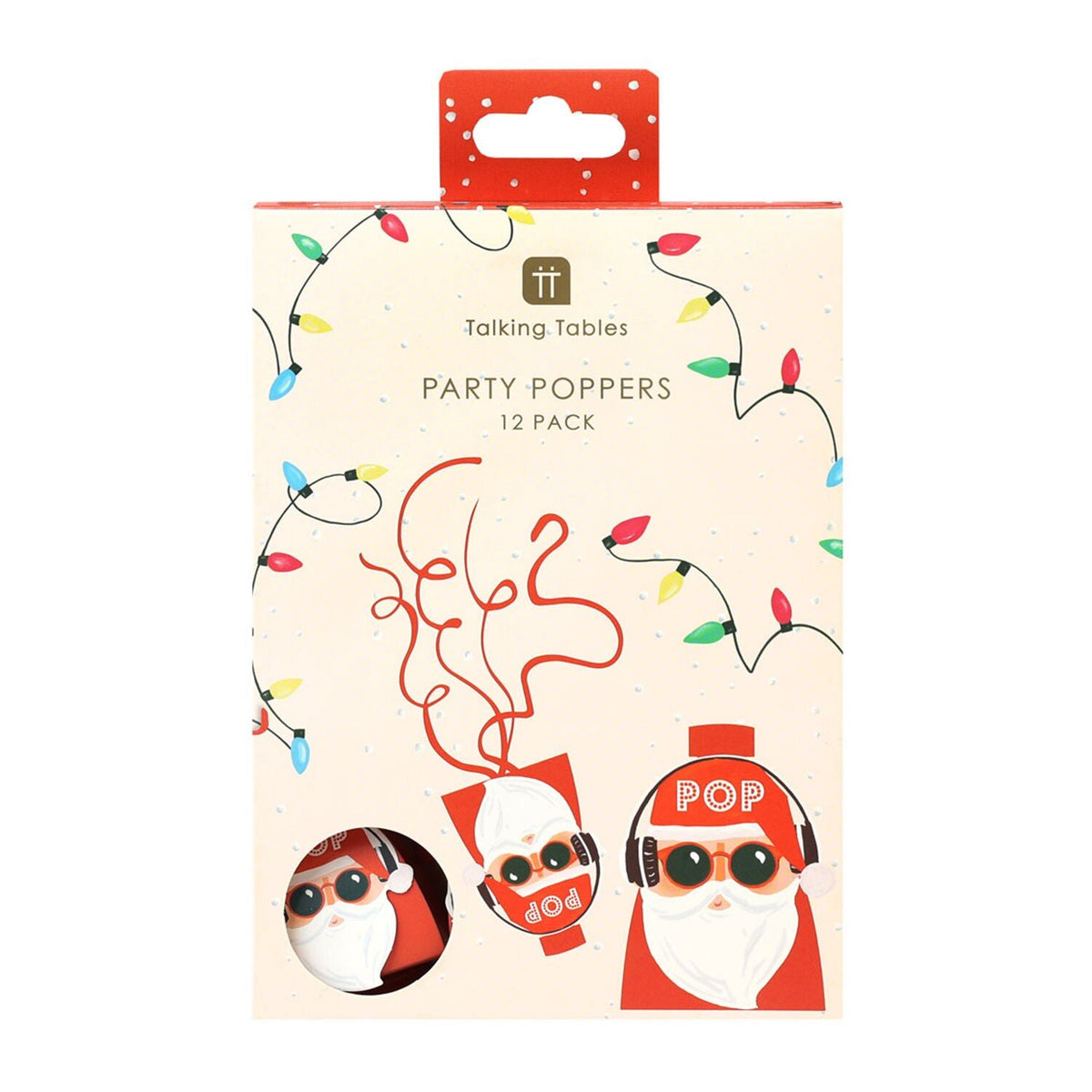 Talking Tables Fun Guy Santa Poppers - Pack of 12