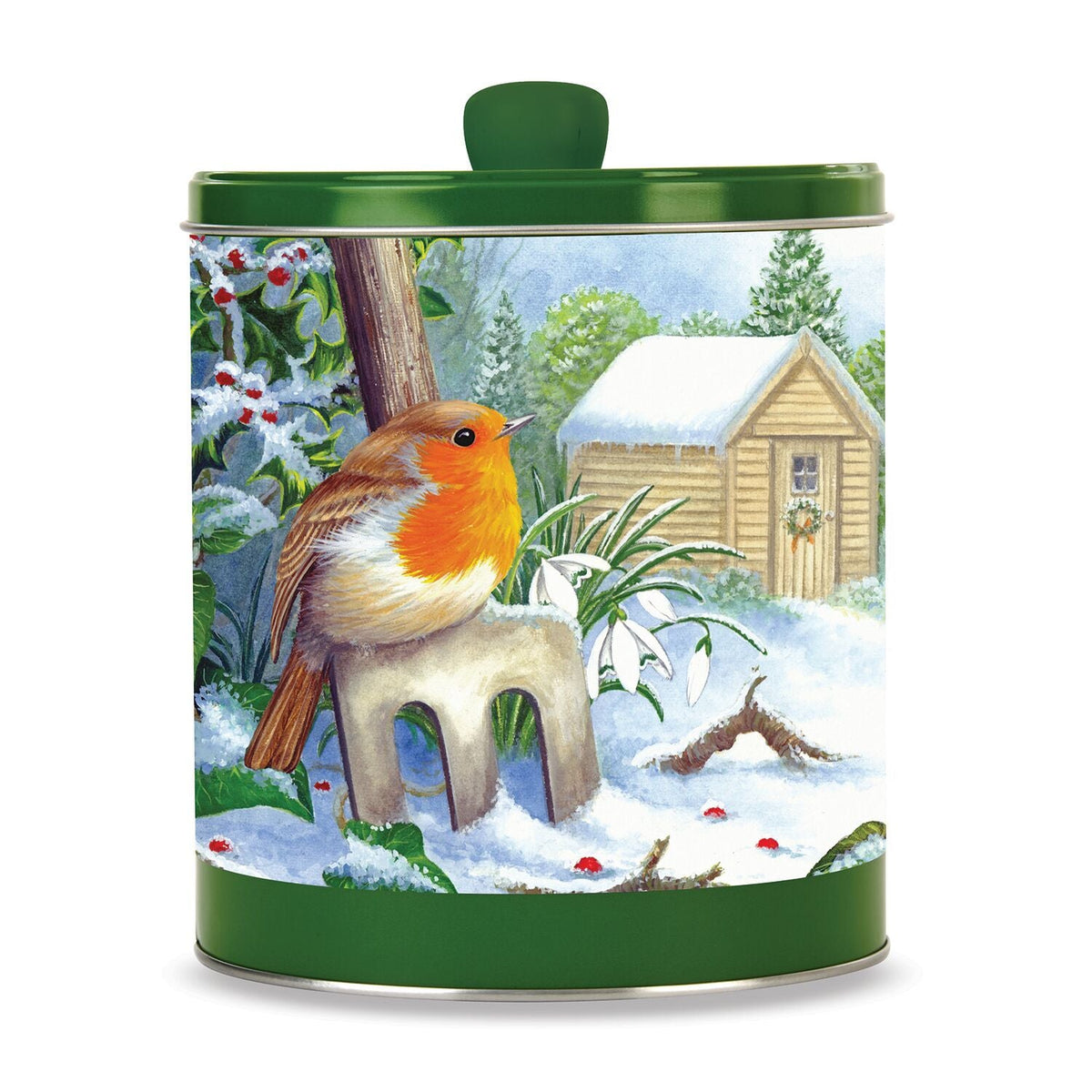Grandma Wilds Embossed Robin Biscuit Tin
