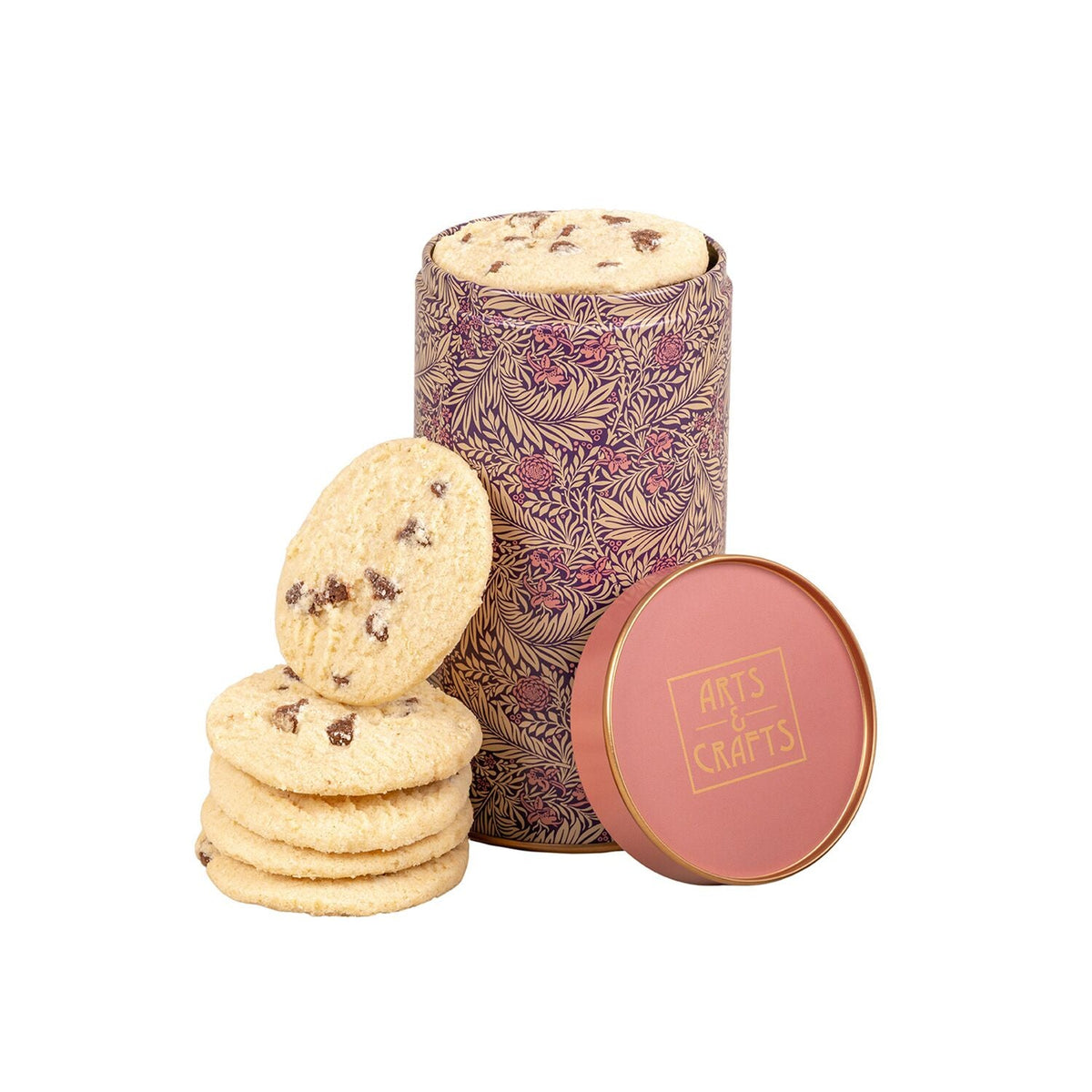 Arts & Crafts Dark Chocolate Chip Shortbread Tin