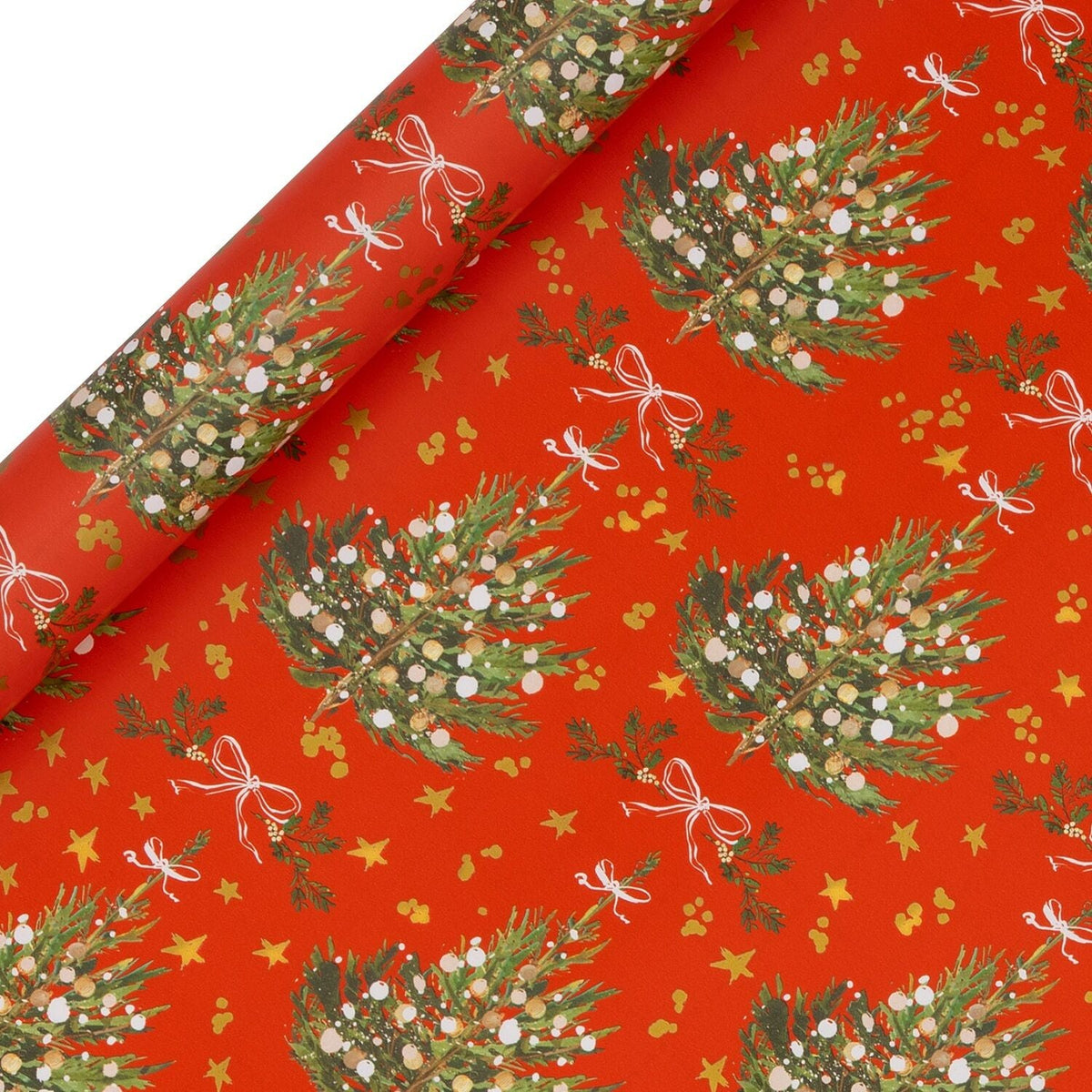 Glick Spruce Red Christmas Wrapping Paper 4m