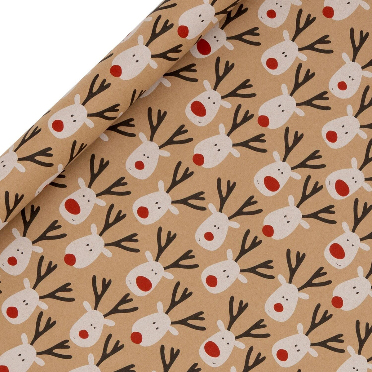 Glick Reindeer Selfie Kraft Wrapping Paper 3m