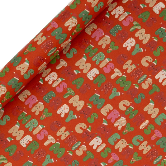 Glick Cheerful Greetings Kraft Wrapping Paper 4m