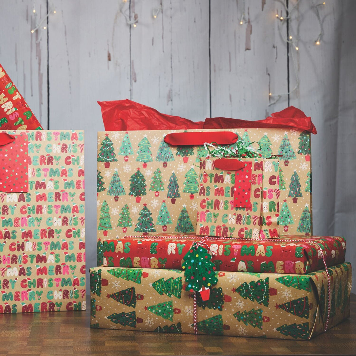 Glick Happy Forest Kraft Wrapping Paper 4m