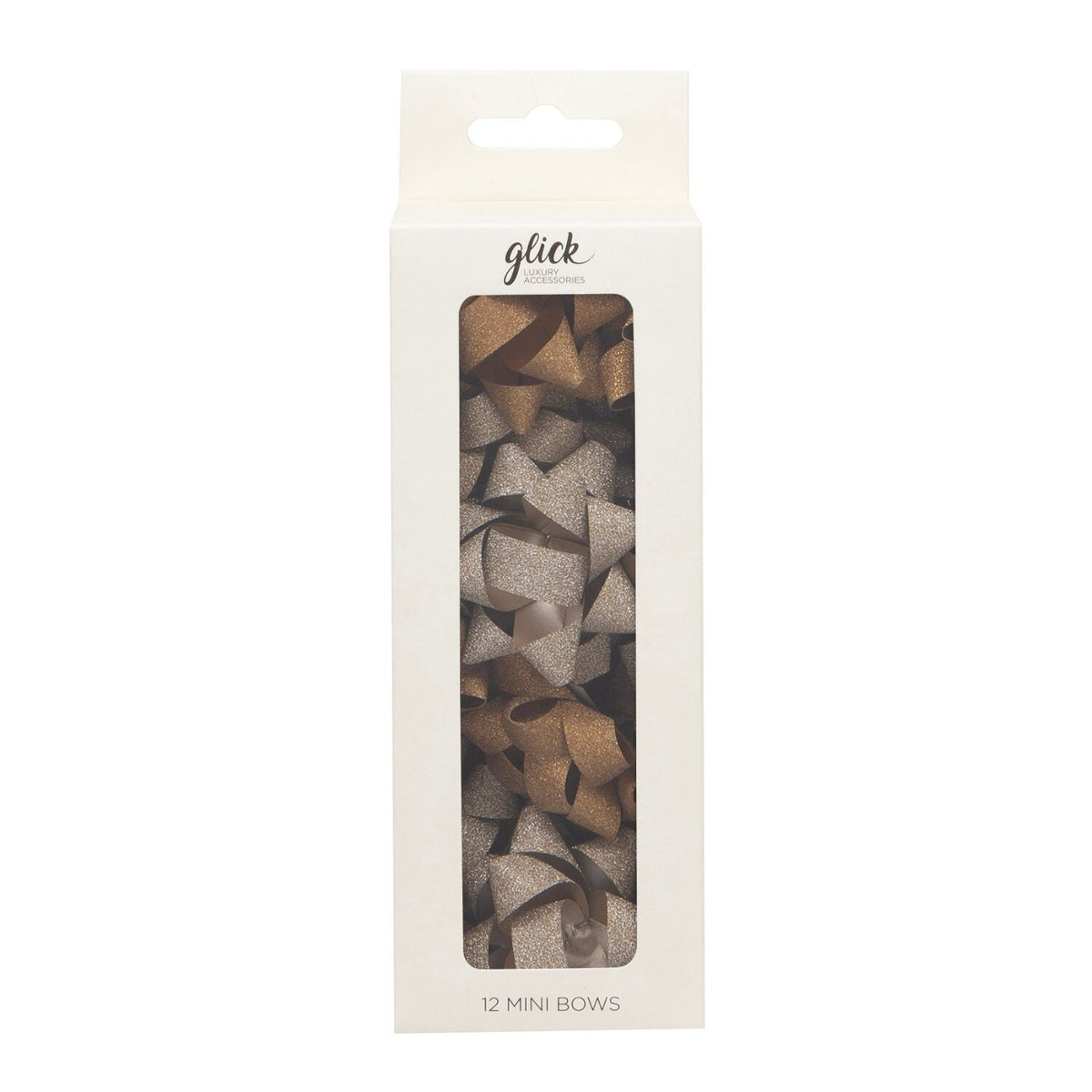 Glick Gold Christmas Gift Bows – Pack of 12