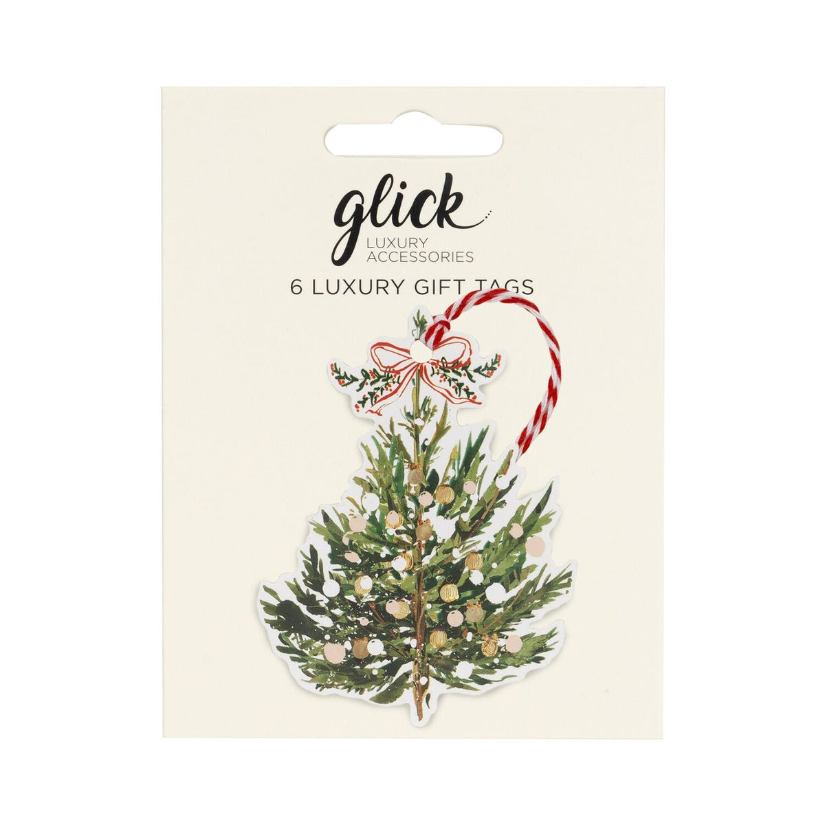 Glick Spruce Tree Christmas Gift Tags – Pack of 6