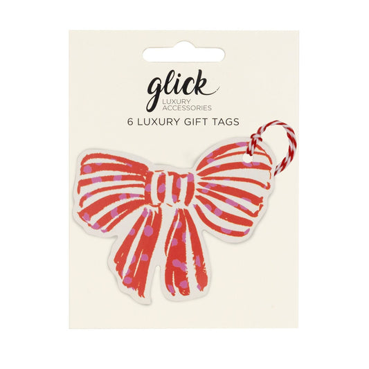 Glick Winter Weave Bow Gift Tags – Pack of 6