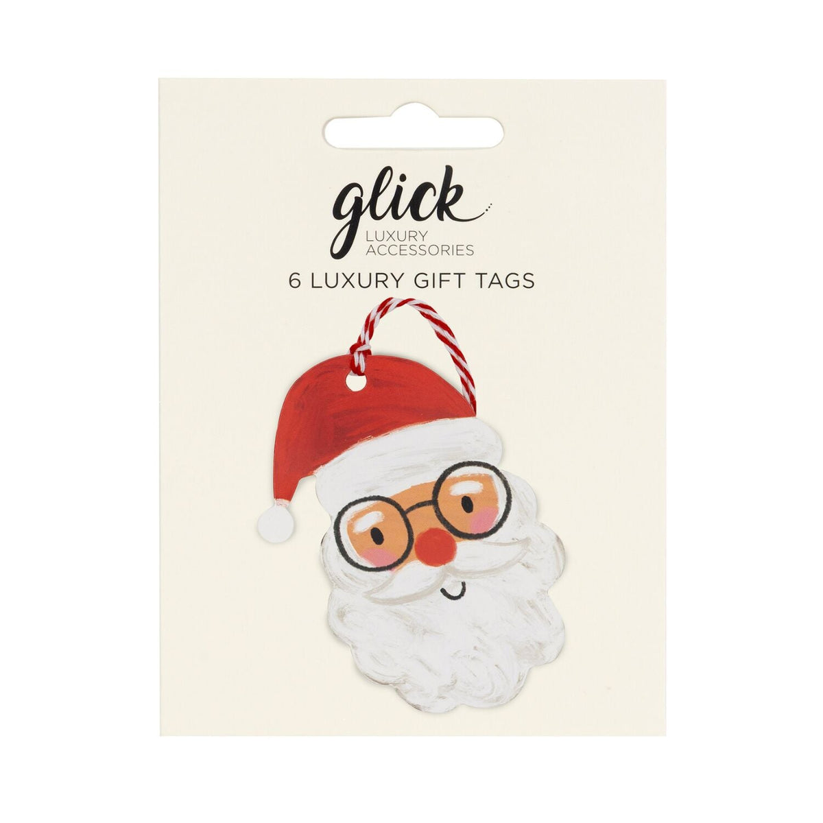 Glick Santa Christmas Gift Tags – Pack of 6