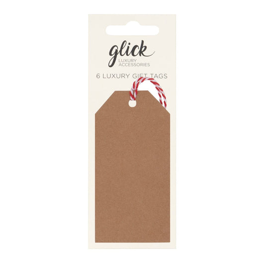 Glick Plain Kraft Luggage Gift Tags – Pack of 6