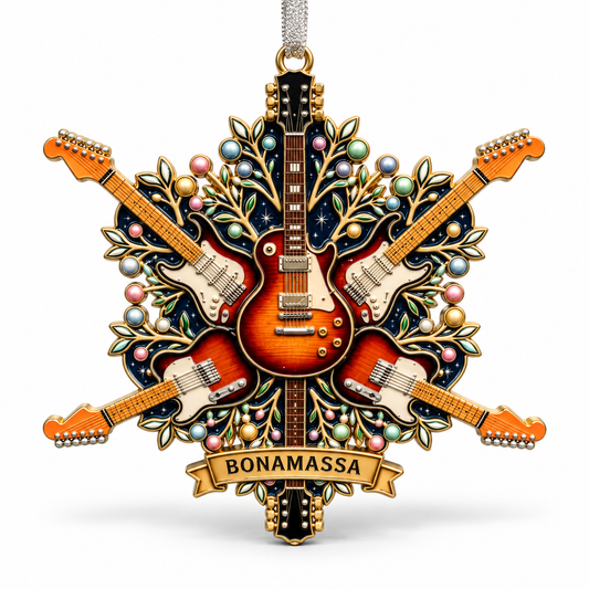 Guitar Snowflake Ornament