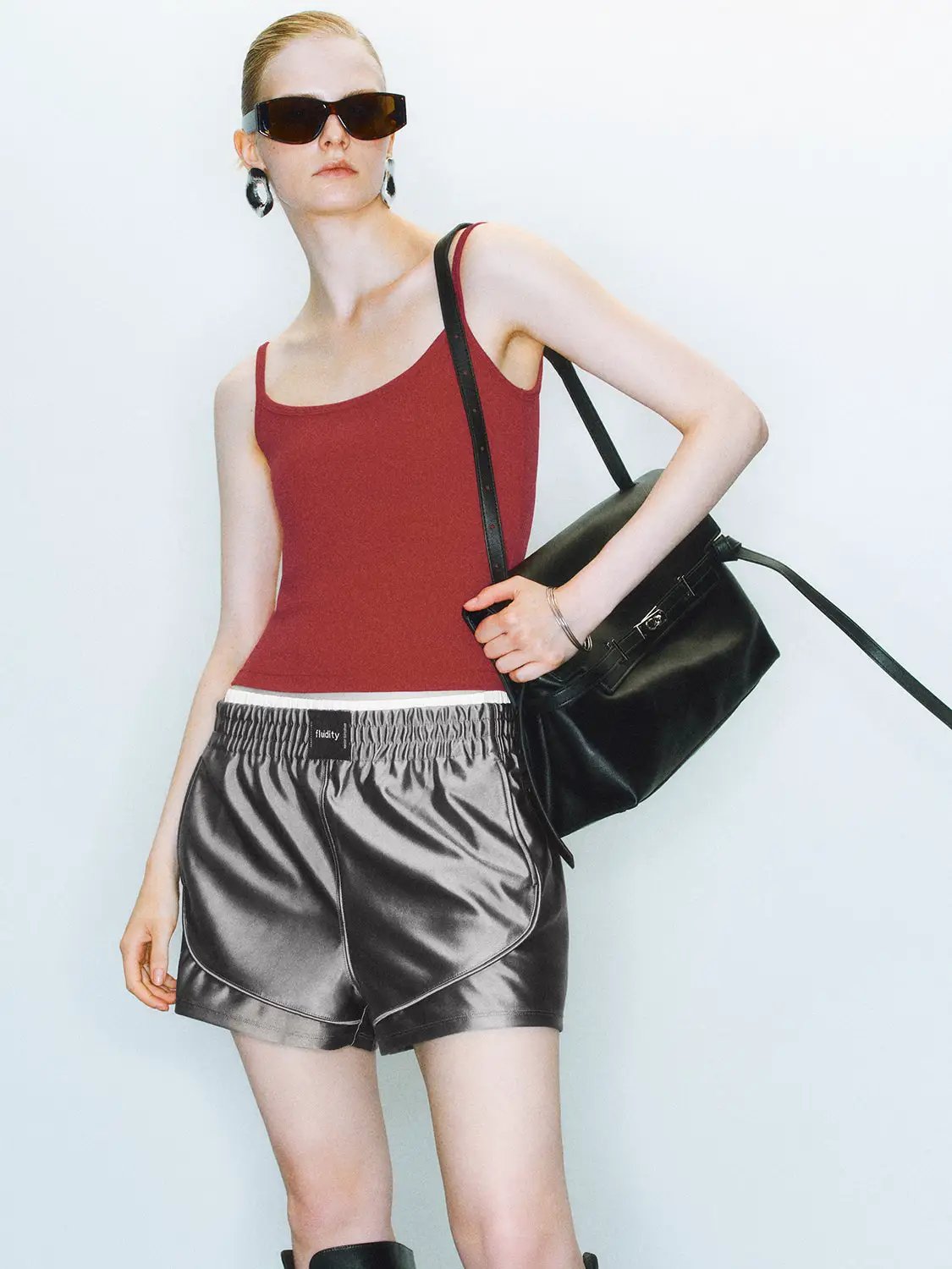 Buckle Flap Top Handle Satchel Shoulder Bag