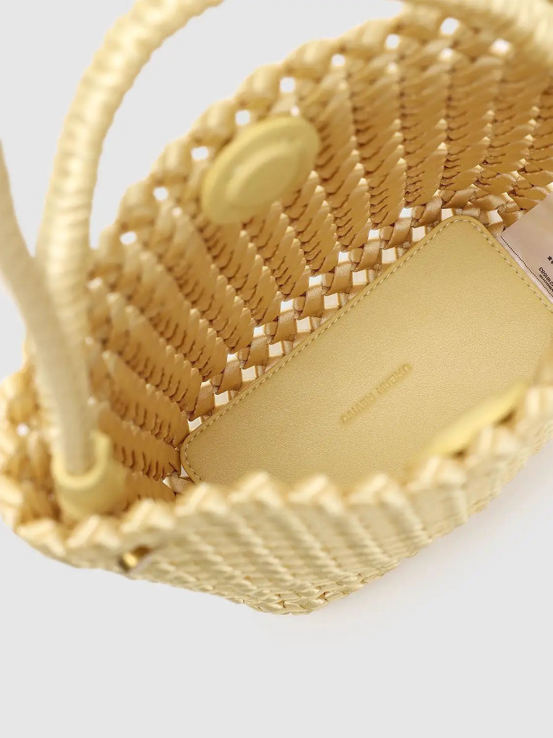 Straw Crochet Square Handle Shoulder Bag
