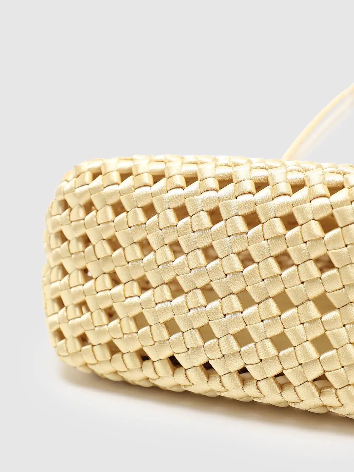 Straw Crochet Square Handle Shoulder Bag