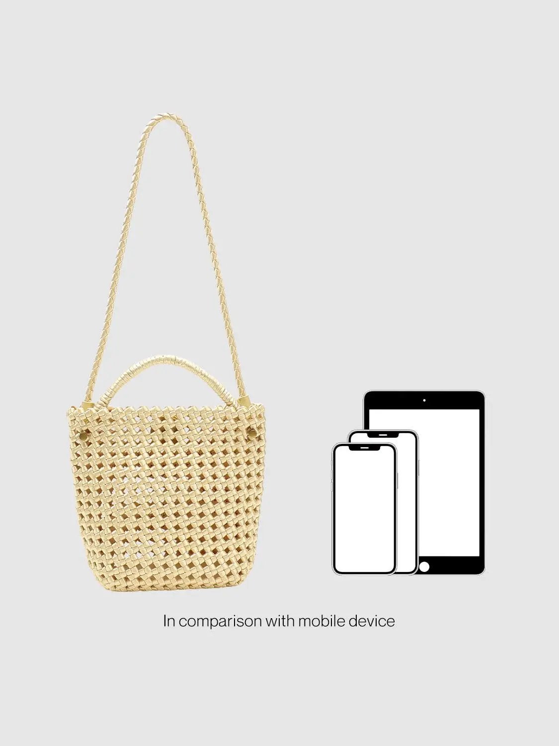 Straw Crochet Square Handle Shoulder Bag