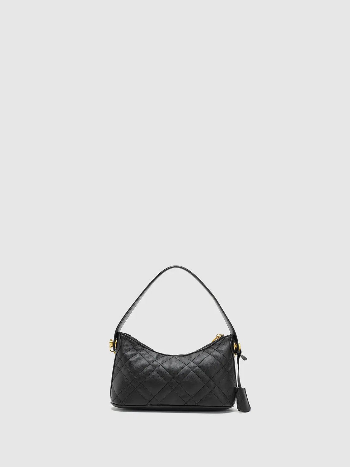 Quilted Faux Leather Chain Strap Chic Crossbody Handbag