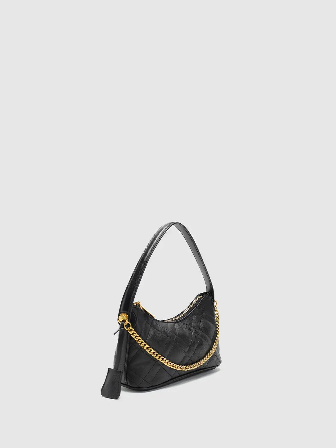 Quilted Faux Leather Chain Strap Chic Crossbody Handbag