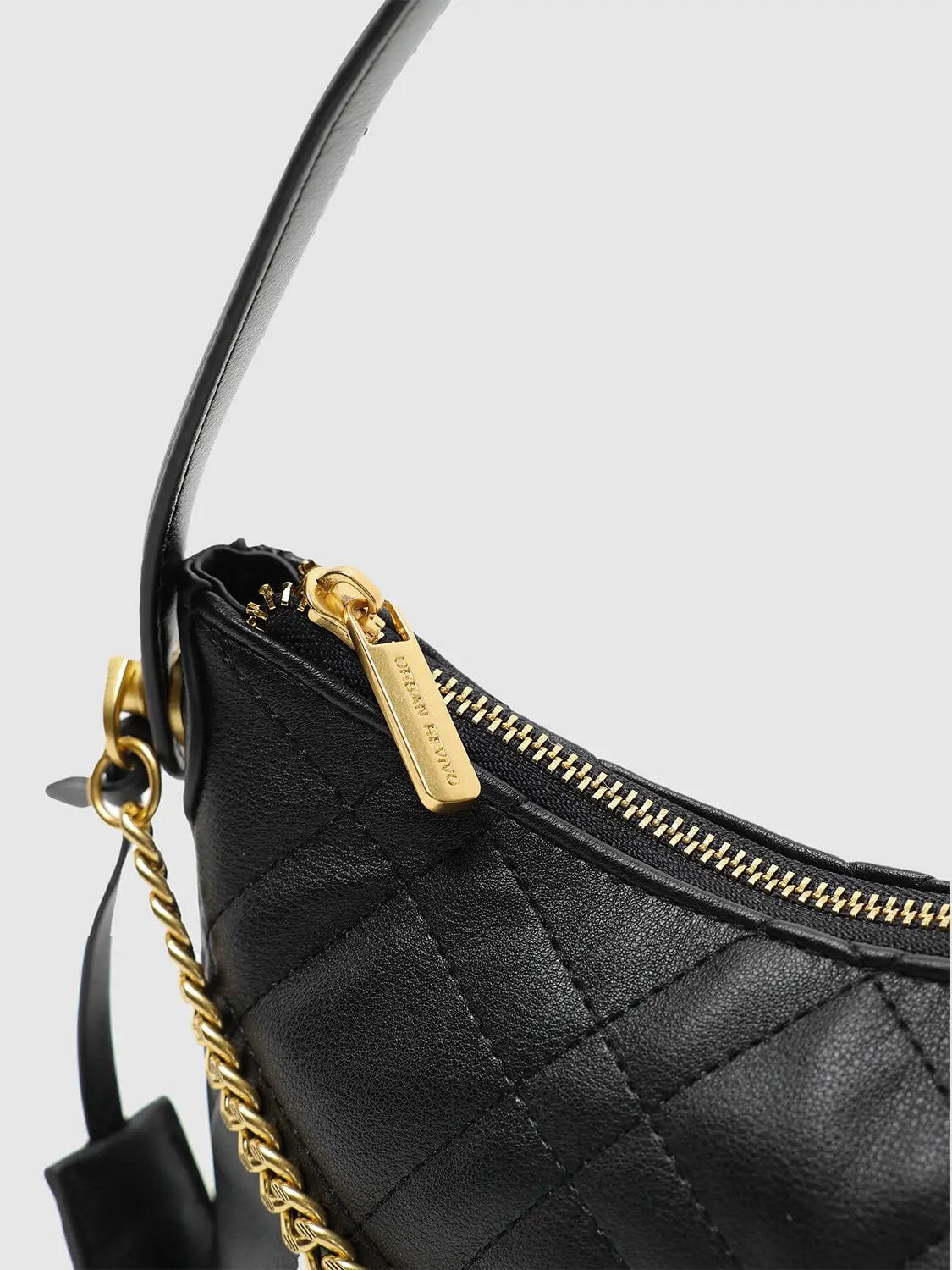 Quilted Faux Leather Chain Strap Chic Crossbody Handbag