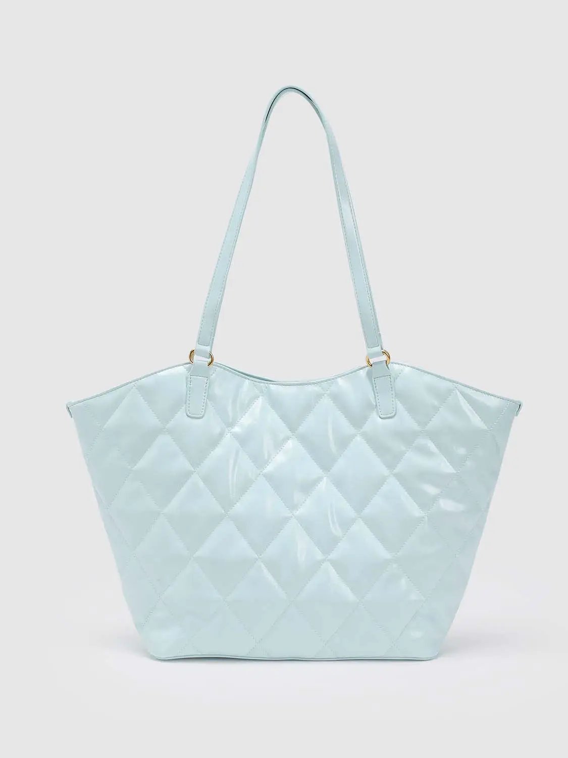 Diamond Quilted Large Capacity Shoulder Tote Bag