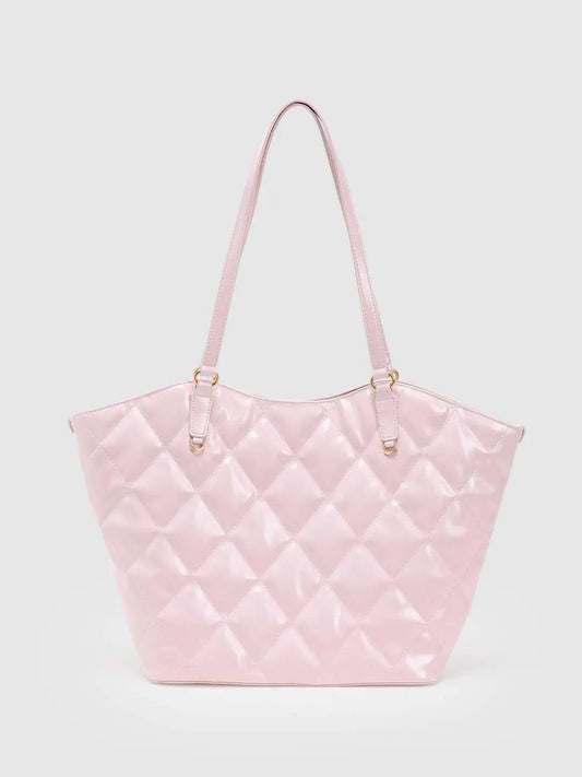 Diamond Quilted Large Capacity Shoulder Tote Bag
