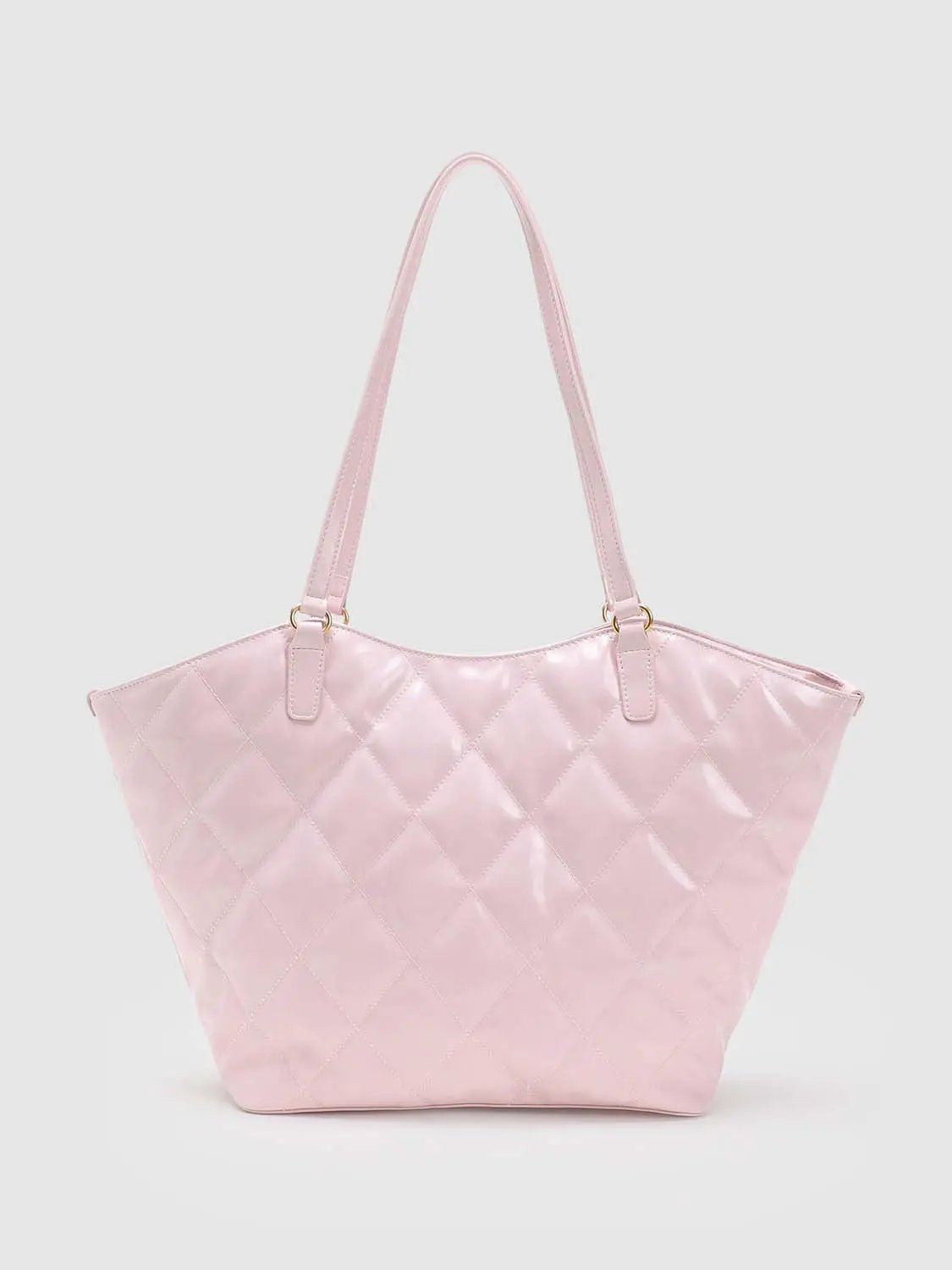 Diamond Quilted Large Capacity Shoulder Tote Bag