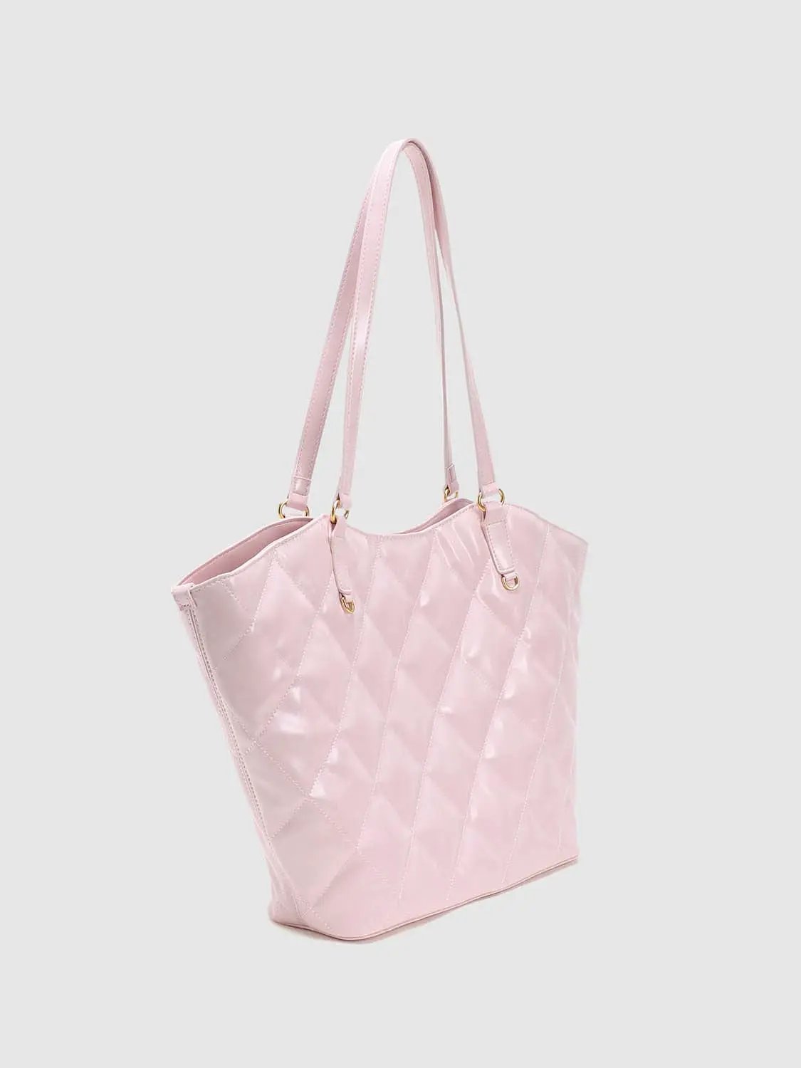 Diamond Quilted Large Capacity Shoulder Tote Bag