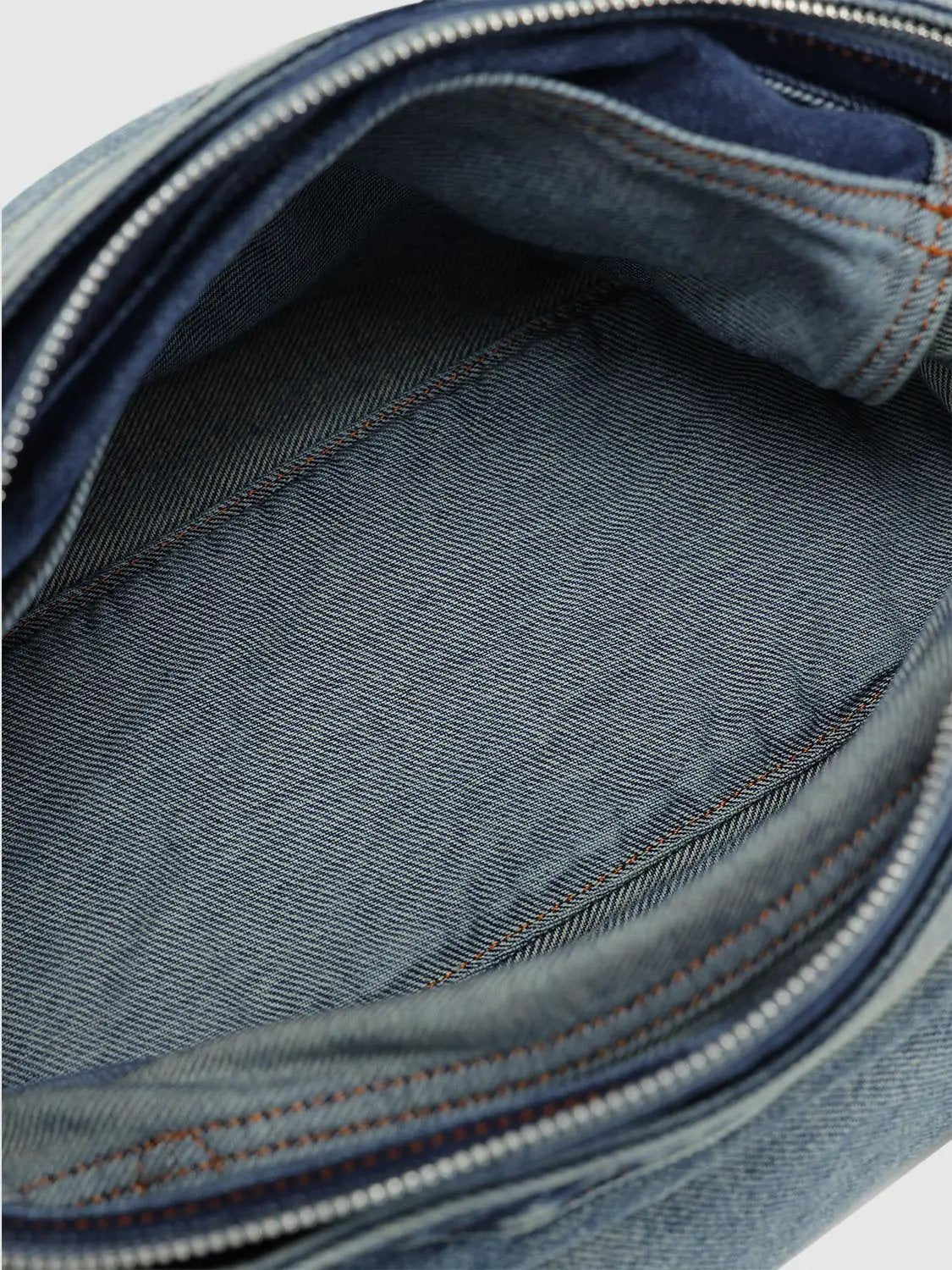 Frayed Edge Washed Tote Front Pocket Denim Bag