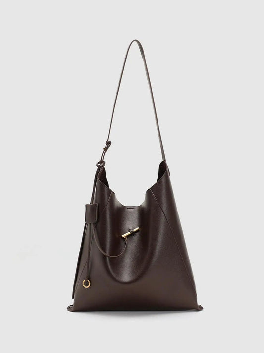 Asymmetric Panelled Structured Shoulder Bag