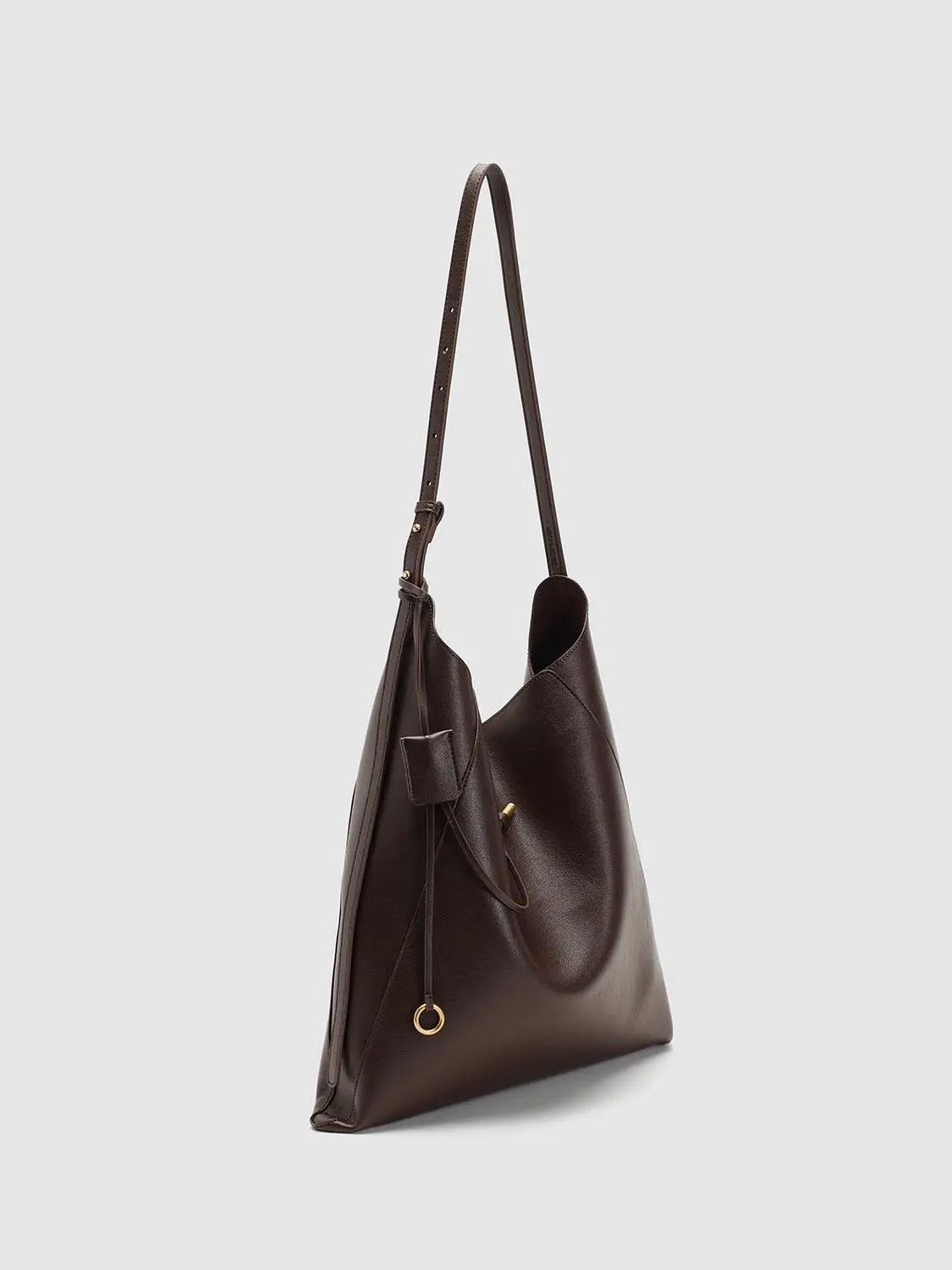 Asymmetric Panelled Structured Shoulder Bag