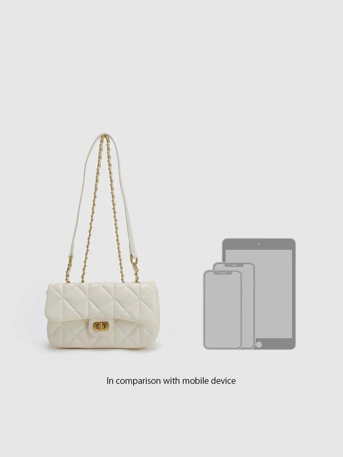 Quilted Chain Shoulder Satchel Bag