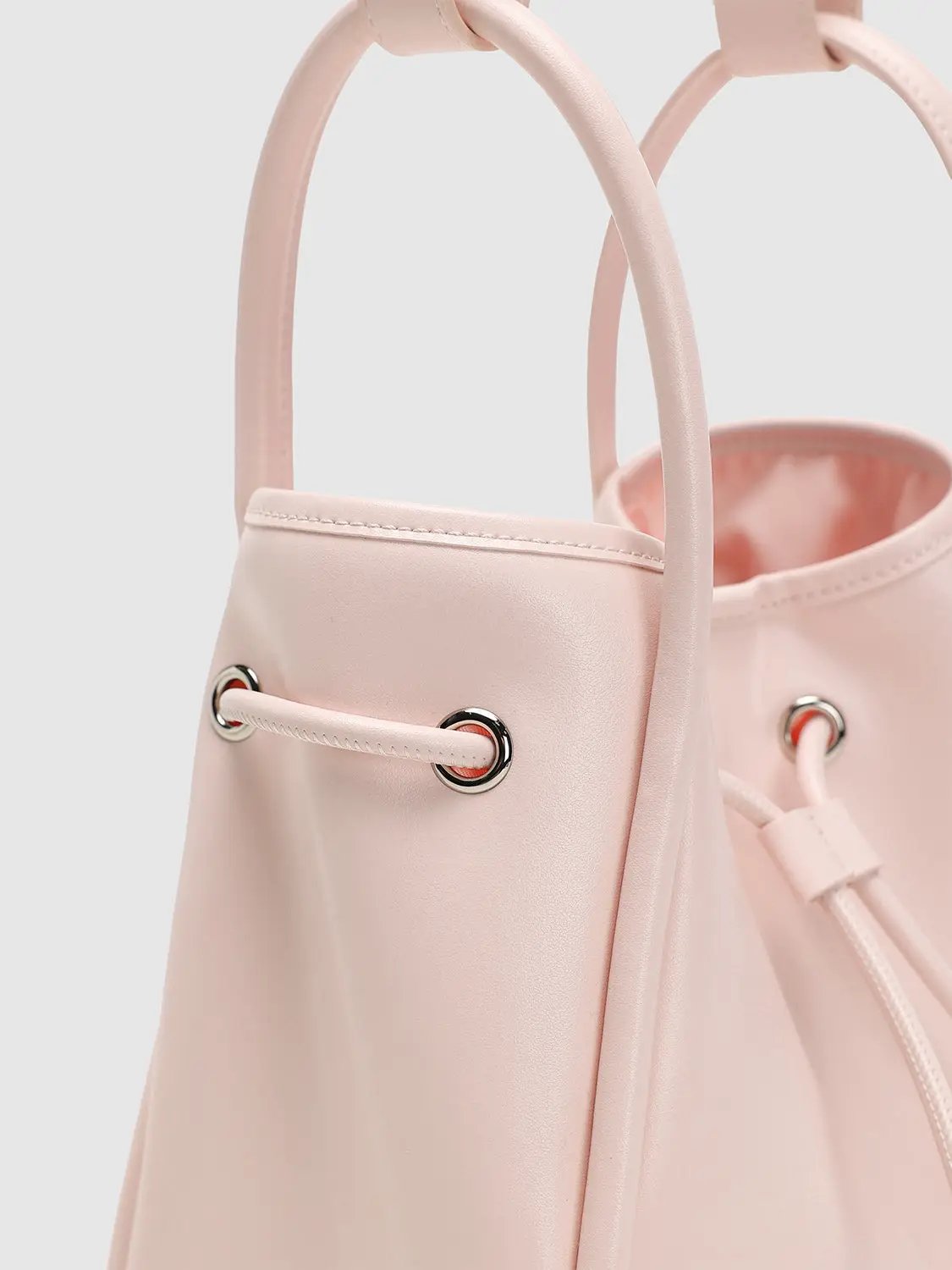 Drawstring Shoulder Carry Casual Bucket Handbag