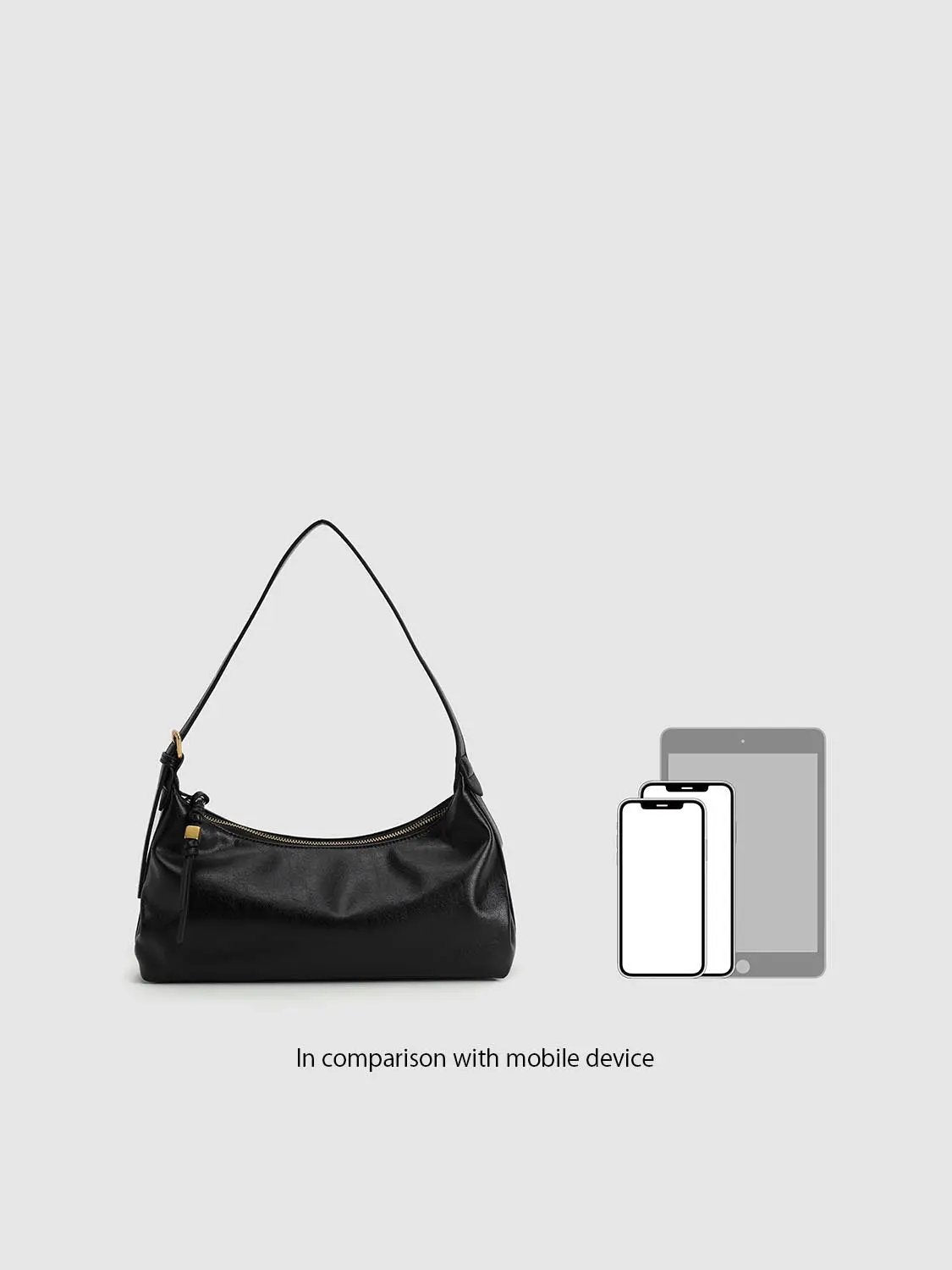 White Artificial Leather Hobo Bag
