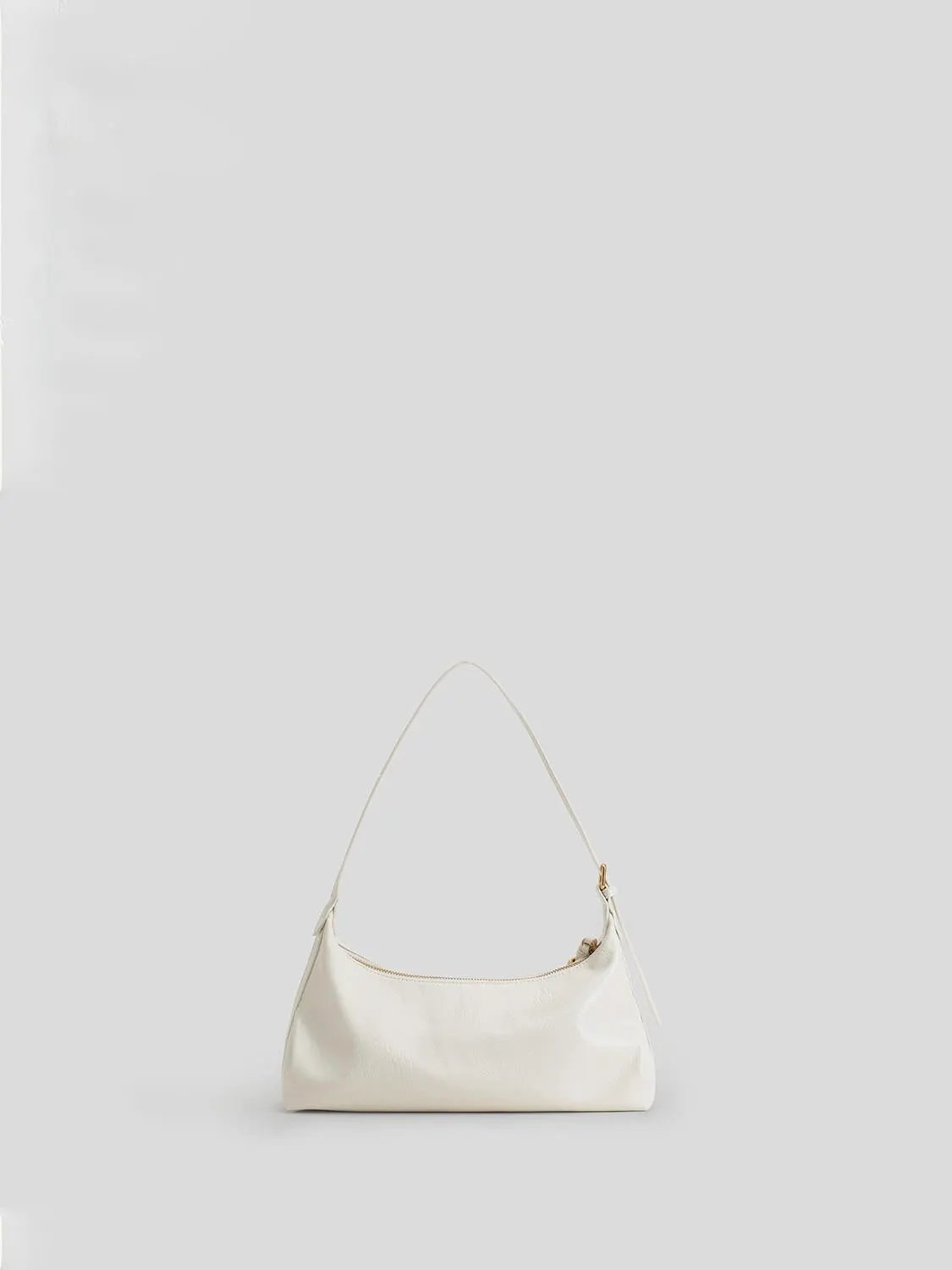 White Artificial Leather Hobo Bag