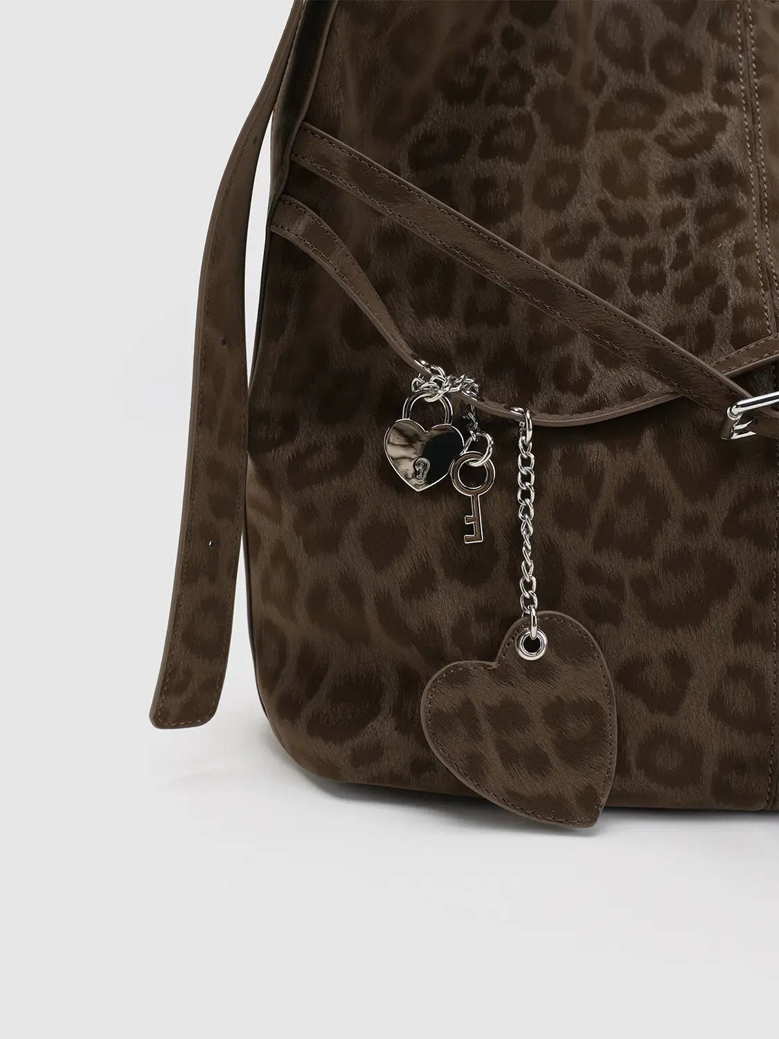 Tie Front Animal Print Artificial Leather Shoulder Bag