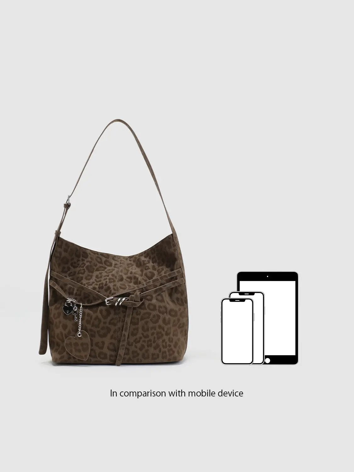 Tie Front Animal Print Artificial Leather Shoulder Bag