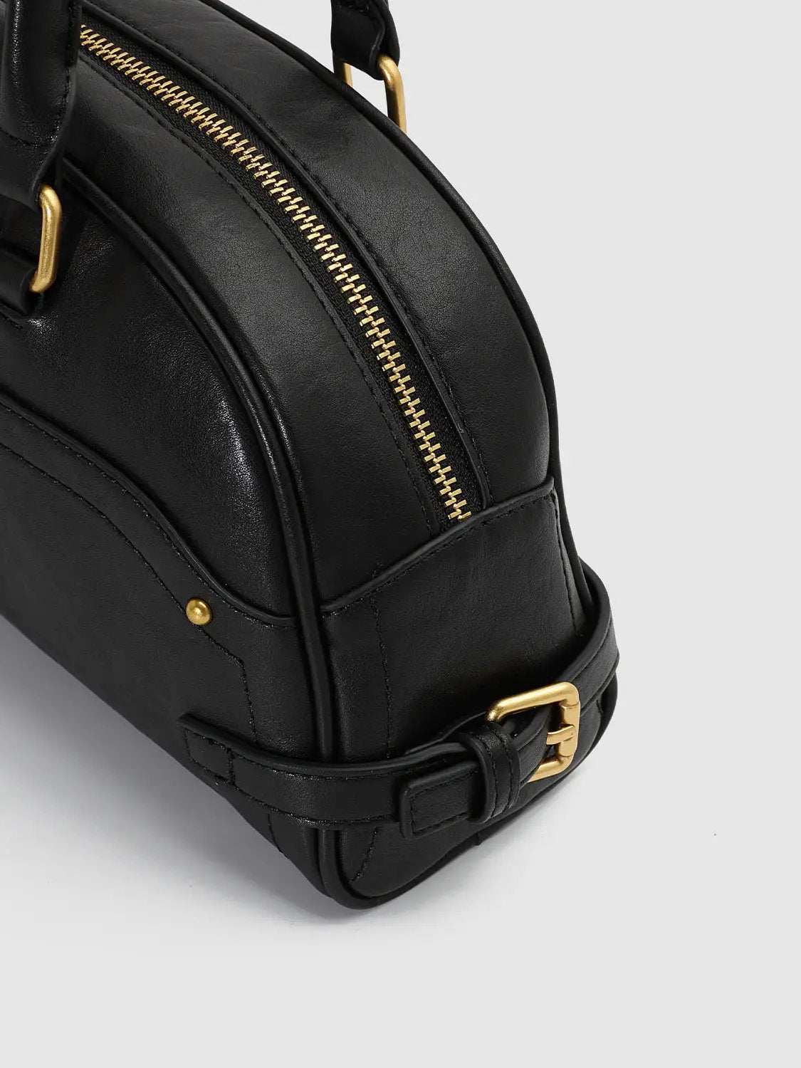 Dome Shape Shoulder Bag With Tassel Charm