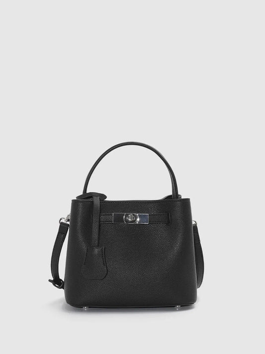 Pebbled Top Handle Crossbody Handbag