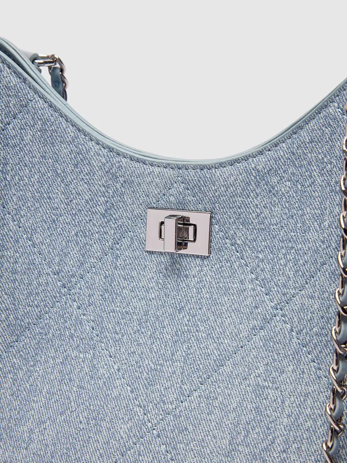 Curved Top Textured Shoulder Crossbody Bag