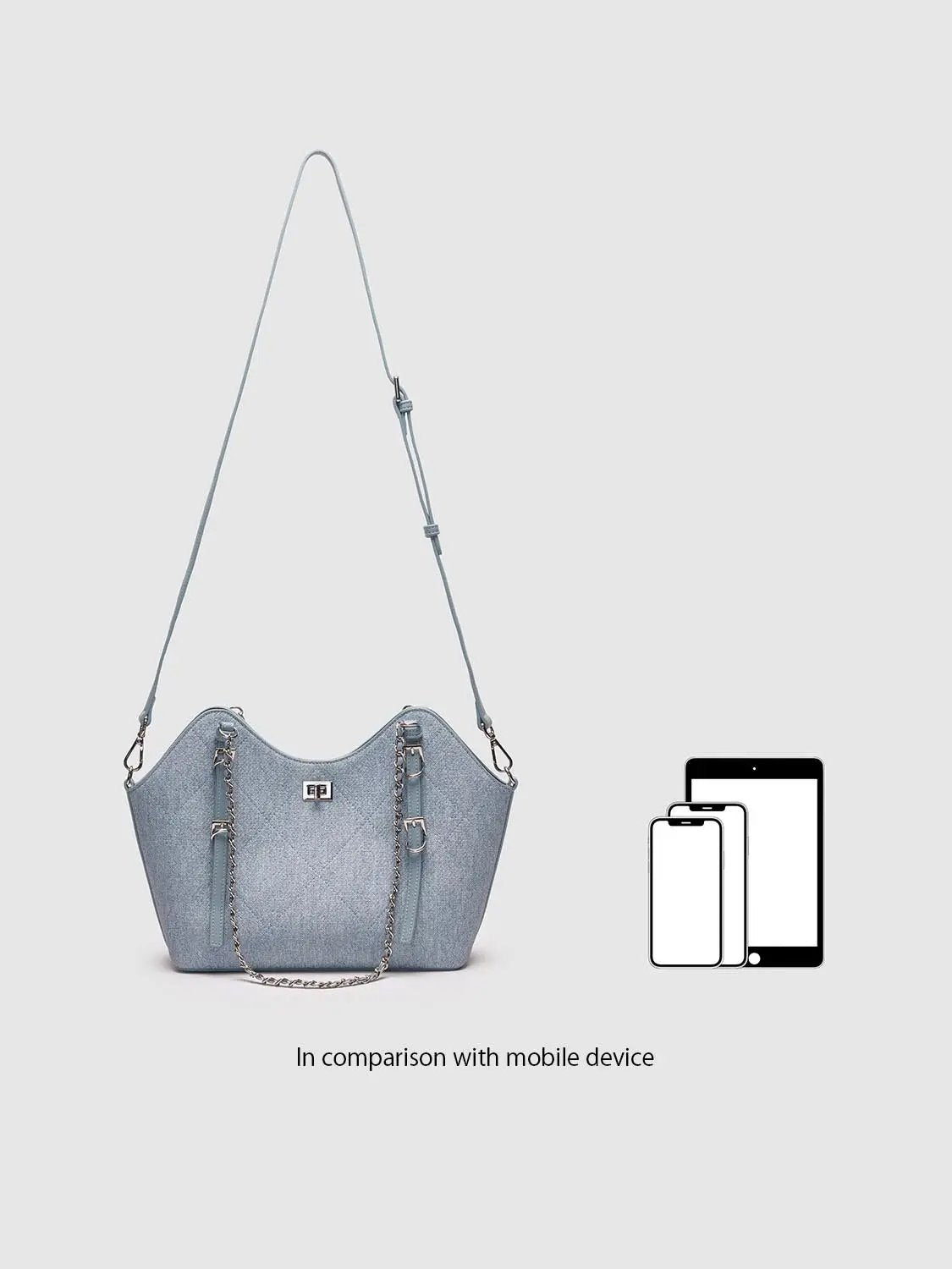 Curved Top Textured Shoulder Crossbody Bag