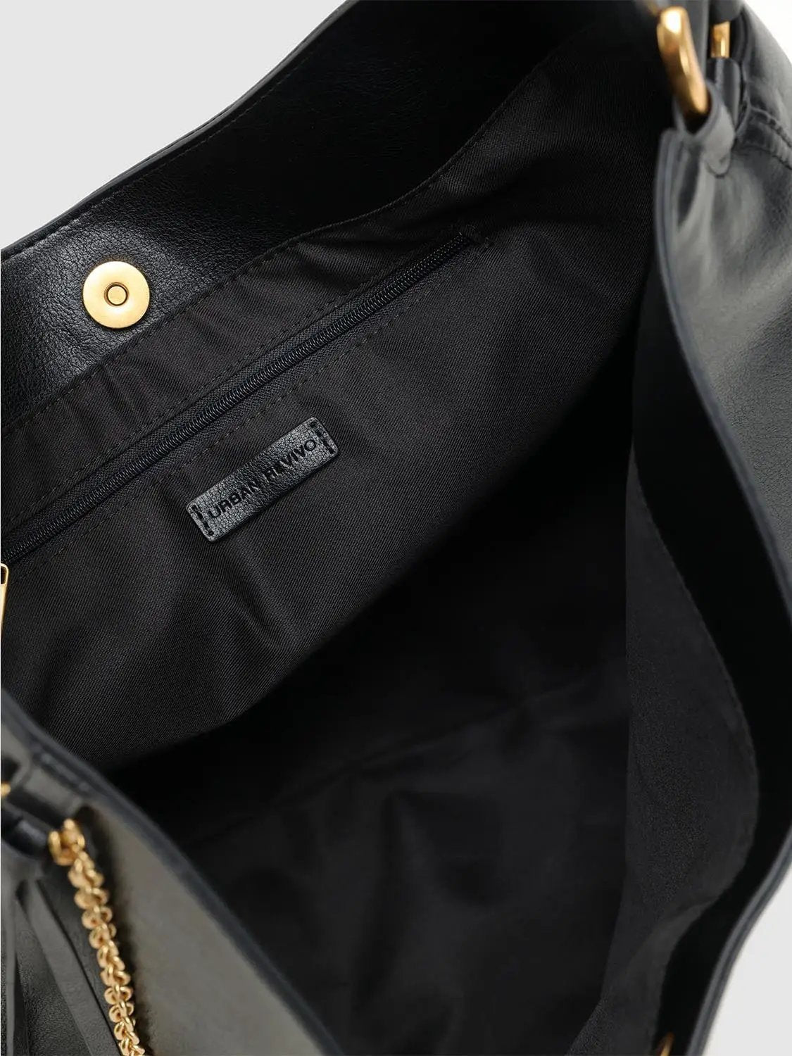 Slouchy Open Top Chain Shoulder Bag