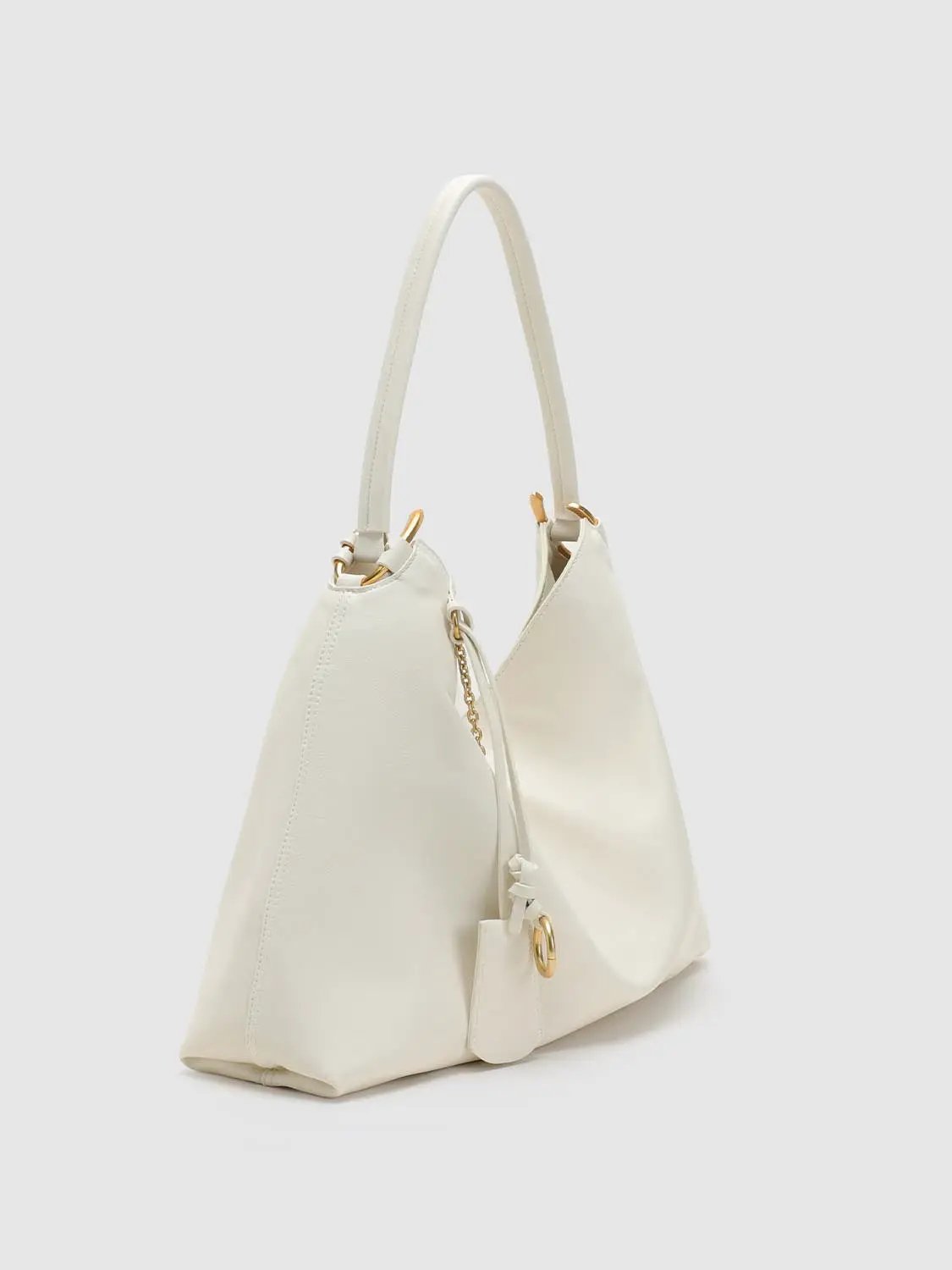 Slouchy Open Top Chain Shoulder Bag