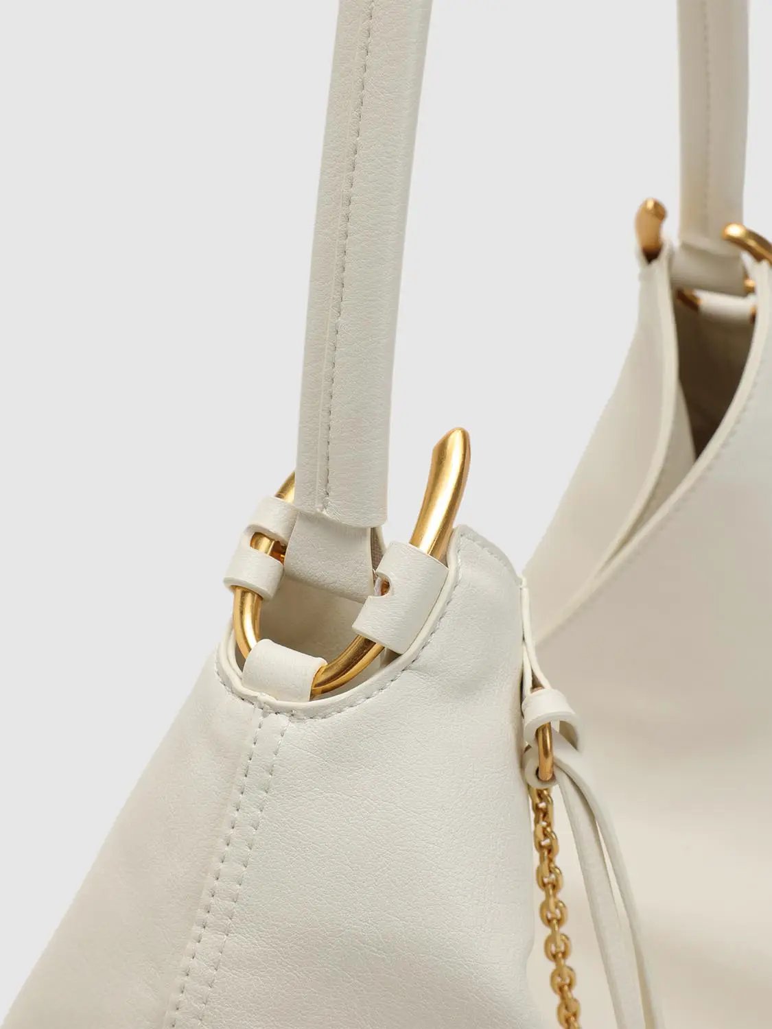 Slouchy Open Top Chain Shoulder Bag