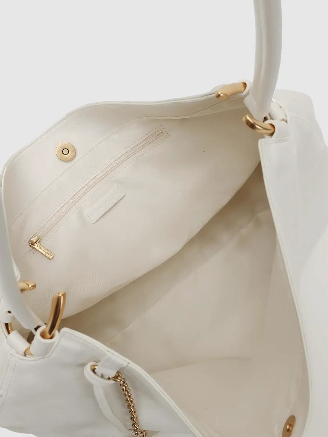 Slouchy Open Top Chain Shoulder Bag