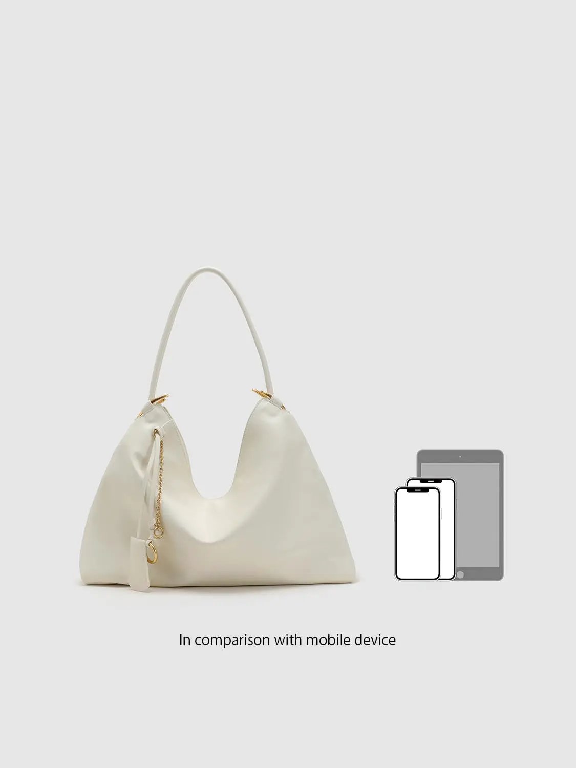 Slouchy Open Top Chain Shoulder Bag