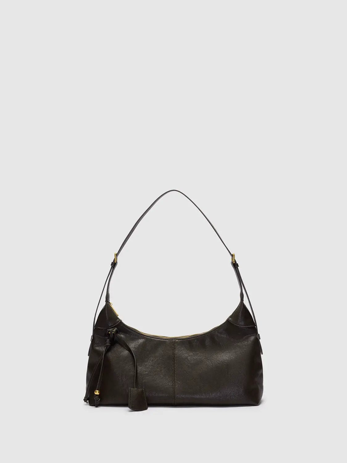 Drawstring Curved Shoulder Bag