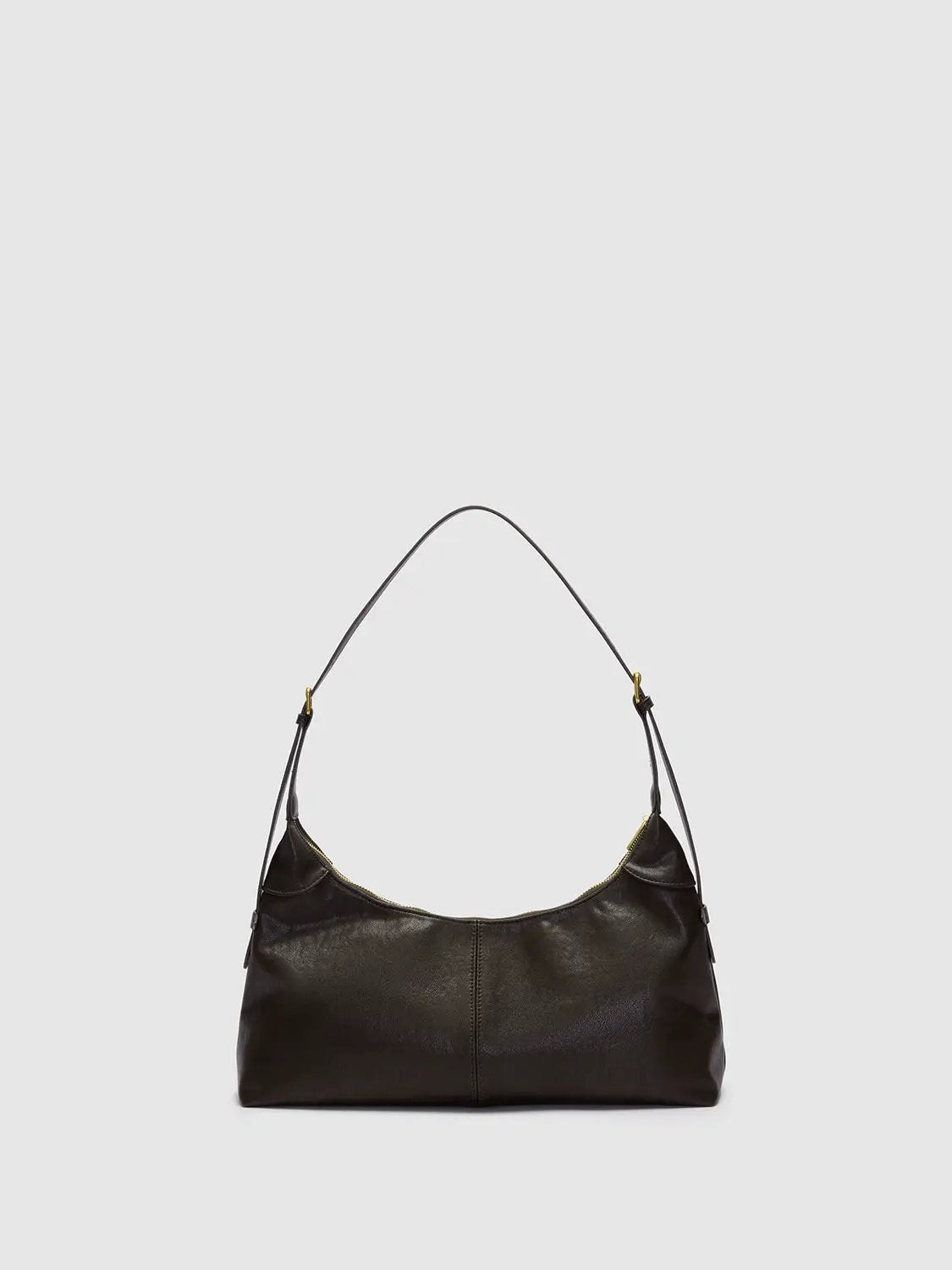 Drawstring Curved Shoulder Bag
